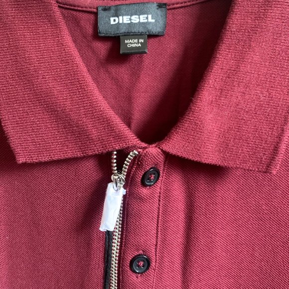 Diesel Polo Dark Red With Tags! Size SMALL ! - Picture 4 of 5